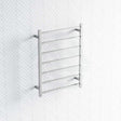 Radiant Mirror Polished Heated Square Ladder Towel Rail 600 X 800Mm 7 Bars Rails