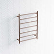 Radiant Oil Rubbed Bronze Heated Round Ladder Towel Rail 600 X 800Mm 7 Bars Rails