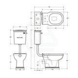 Rak Washington Front Lever Adjustable Link Toilet Suite P - Trap Or S - Trap Available Box Rim