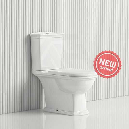Rak Washington White Close-Coupled Toilet Suite Boxed Rim Pan P-Trap Or S-Trap Available Box Suites