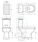 Rak Washington White Close-Coupled Toilet Suite Boxed Rim Pan Box Suites