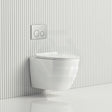 Raul Rimless Wall Hung Toilet Pan With Inwall Cistern Flush Button Suites