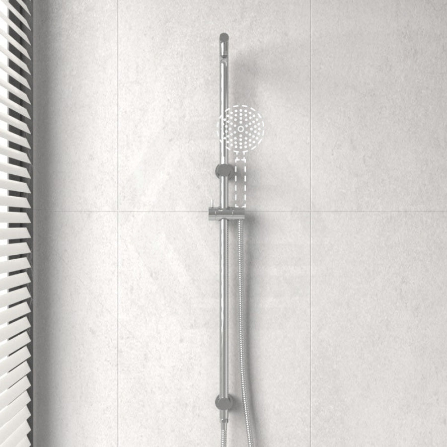 Right Angle Round Chrome Twin Shower Rail Top Water Inlet Rails