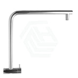 Right Angle Round Chrome Twin Shower Rail Top Water Inlet