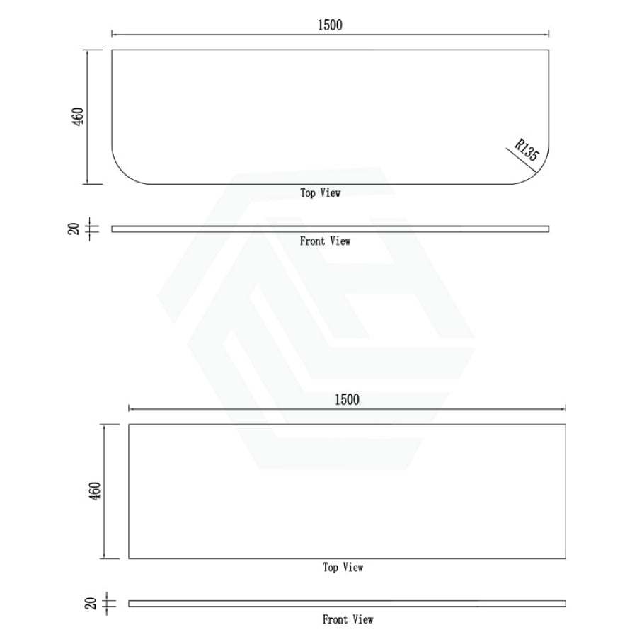 Rio 600/750/900/1200/1500Mm Bathroom Linear Surface Vanity Wall Hung Single/Double Bowl Plywood