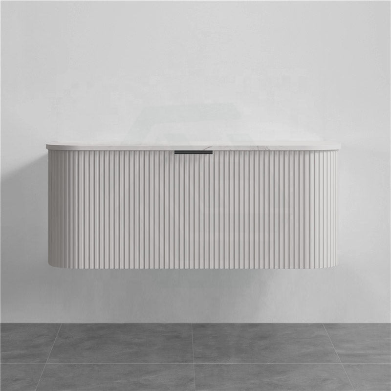 Rio 900/1200/1500Mm Bathroom Linear Surface Vanity Wall Hung Single/Double Drawer Plywood White