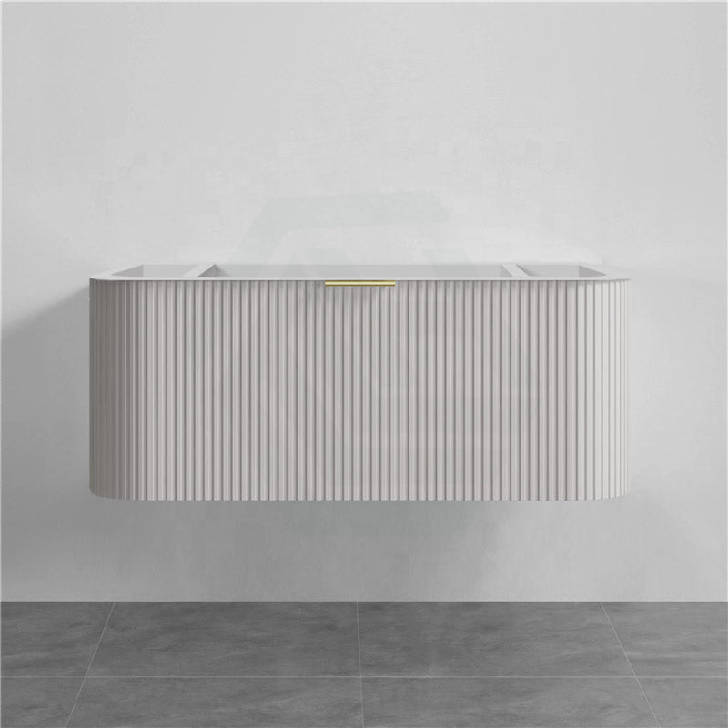 Rio 900/1200/1500Mm Bathroom Linear Surface Vanity Wall Hung Single/Double Drawer Plywood White