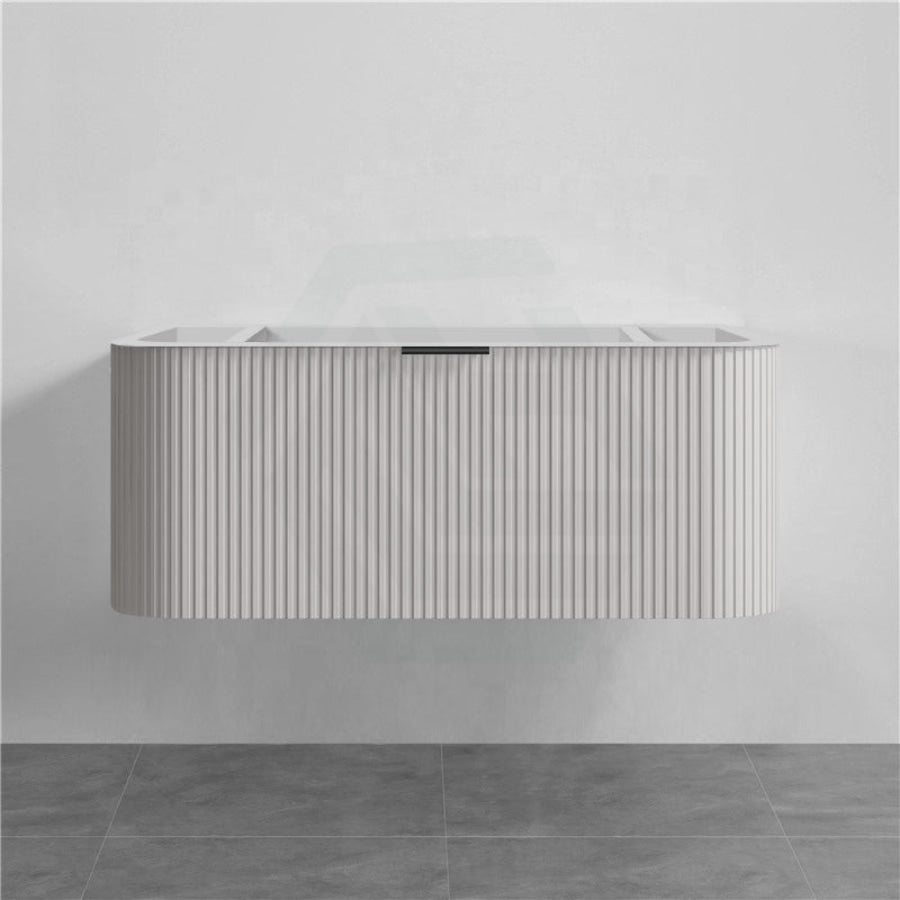 Rio 900/1200/1500Mm Bathroom Linear Surface Vanity Wall Hung Single/Double Drawer Plywood White