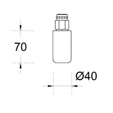 N#1(Nickel) Billi Brushed Xi Dispenser Riser 70/120Mm For Xl Levered & Xt Touch Dispensers