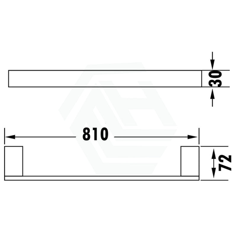 Rosa 610/810Mm Single Towel Rail Chrome 810Mm Rails