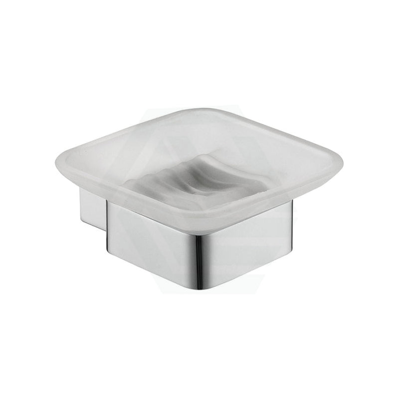 Rosa Chrome Glass Soap Dish Stainless Steel Holders