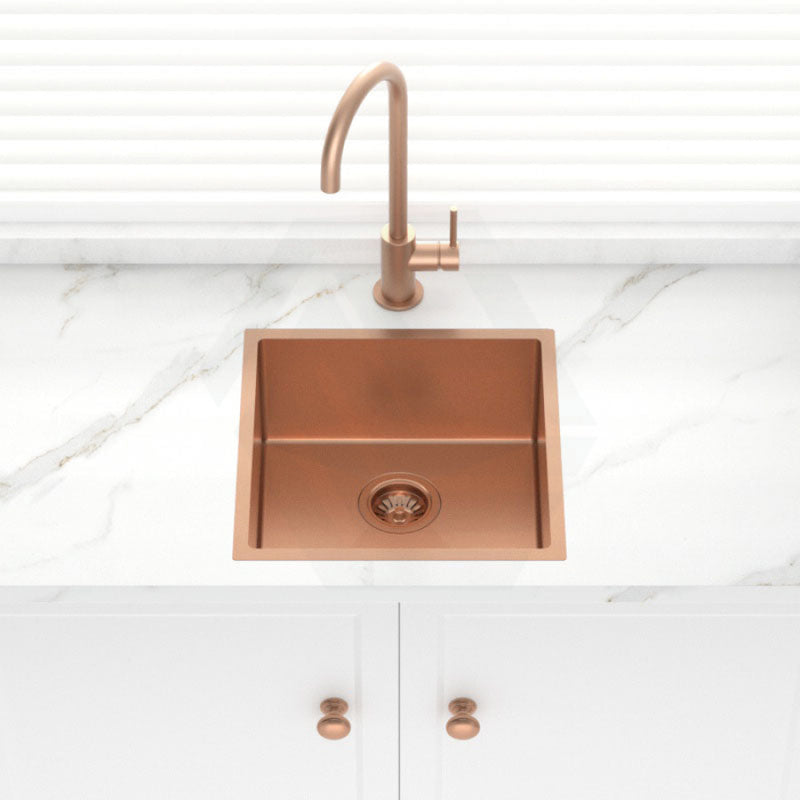 Stainless Steel Handmade Kitchen Sink 440mm Rose Gold