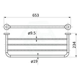 Round Angle Towel Rack Wall Mounted Chrome Bathroom Products