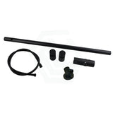 Round Black Adjustable Shower Rail With Wall Connector & Water Hose Only