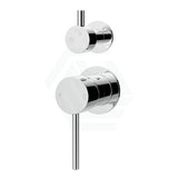 Round Brass Chrome Shower/Bath Mixer With Diverter Wall Mixers With