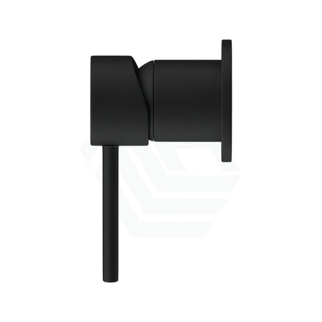 Round Brass Matt Black Shower/Bath Mixer With Diverter Wall Mixers With