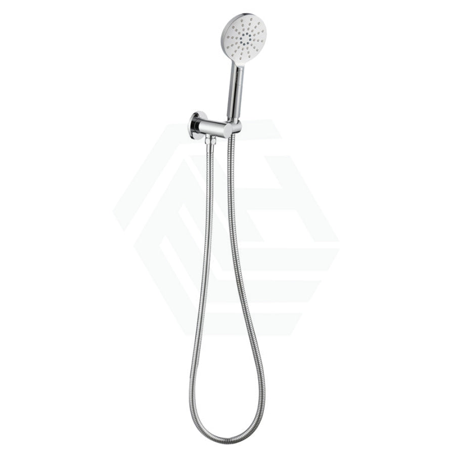 Round Chrome 3 Functions Handheld Shower With Wall Bracket Set Bathroom Products