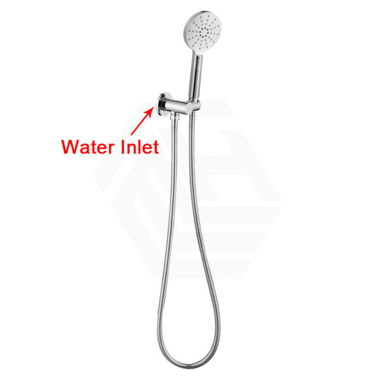 Round Chrome 3 Functions Handheld Shower With Wall Bracket Set Rail