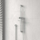 Sliding Holder Rail With Soap Dish Hose Set Round Chrome