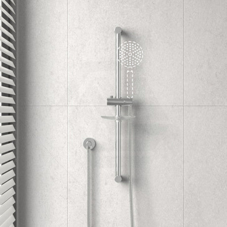 Sliding Holder Rail With Soap Dish Hose Set Round Chrome