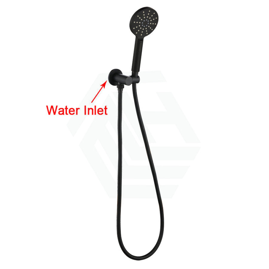 Brass ABS Handheld Shower Set 3 Functions Round Black