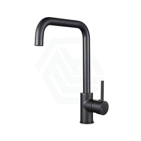 Round Matt Black 360 Swivel Kitchen Sink Mixer Tap Gooseneck Spout Mixers