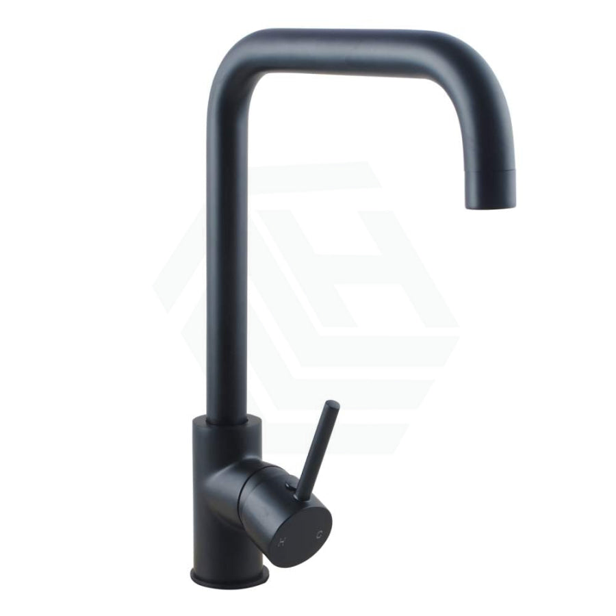 Round Matt Black 360° Swivel Kitchen Sink Mixer Tap Gooseneck Spout Products