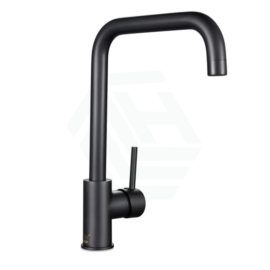 Round Matt Black 360° Swivel Kitchen Sink Mixer Tap Gooseneck Spout Products