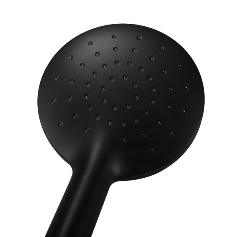 Round Matt Black Abs Handheld Shower Spray Head Only Bathroom Products