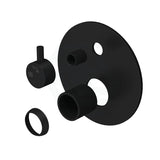 Matt Black Shower Wall Mixer Diverter Kit Only