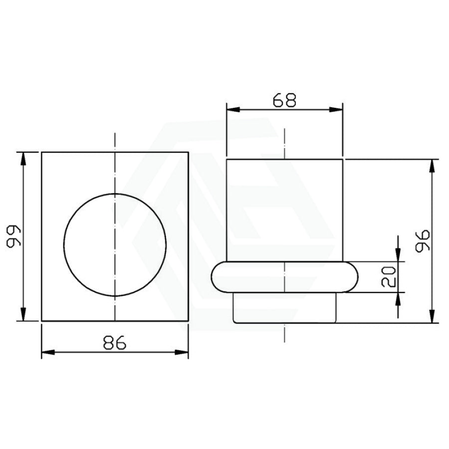 Round Square Tumbler Holder Chrome Holders