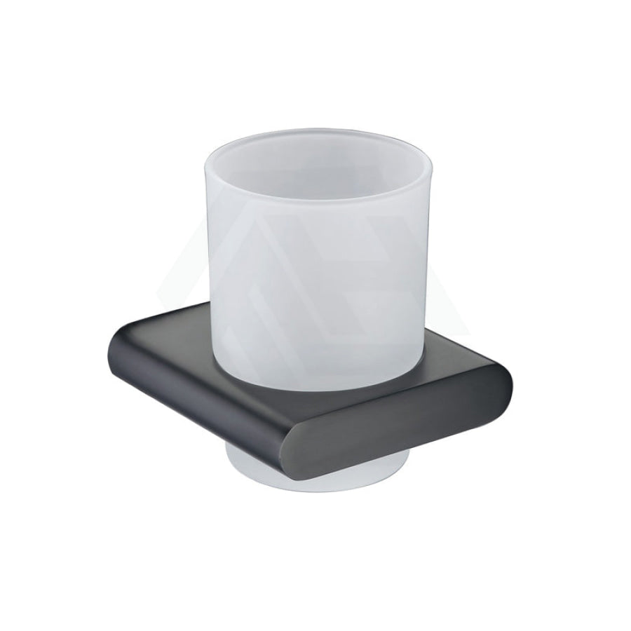 Round Square Tumbler Holder Matt Black Holders