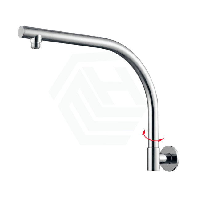 Round Swivel Wall Mounted Shower Arm Chrome Arms