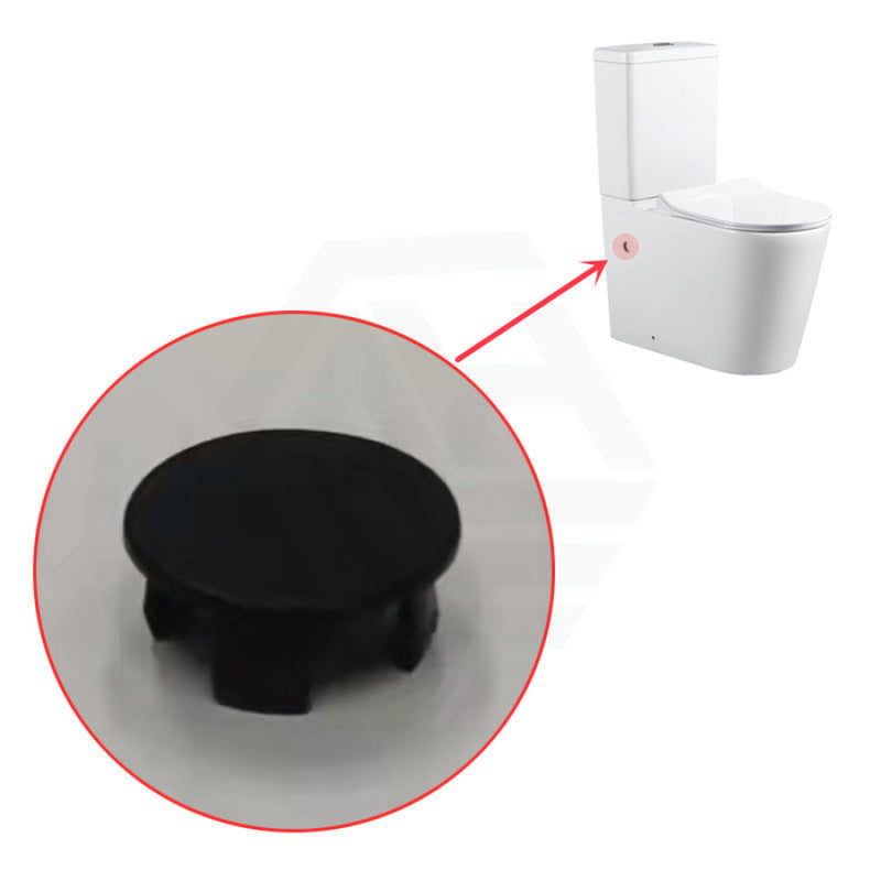 Round Toilet Pan Clip Matt Black