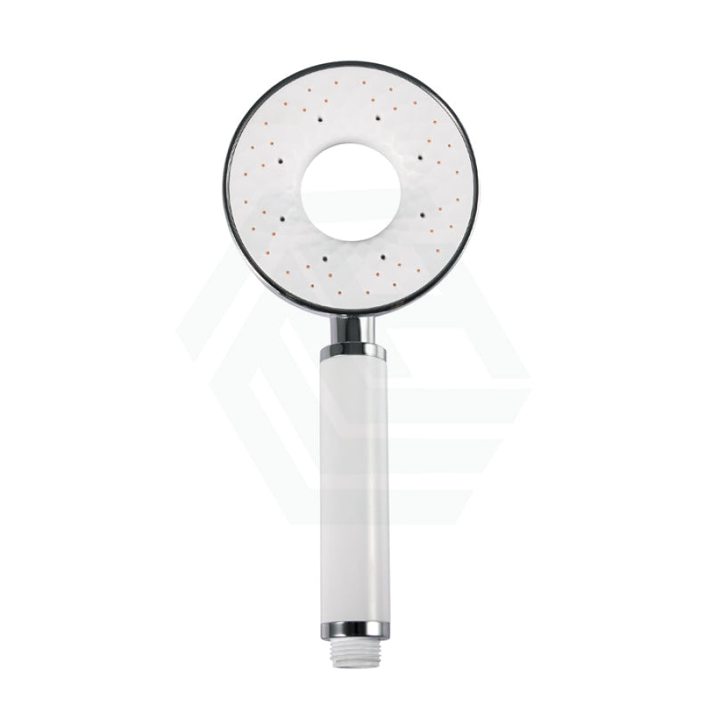 ABS Handheld Shower Round 3 Functions White and Chrome