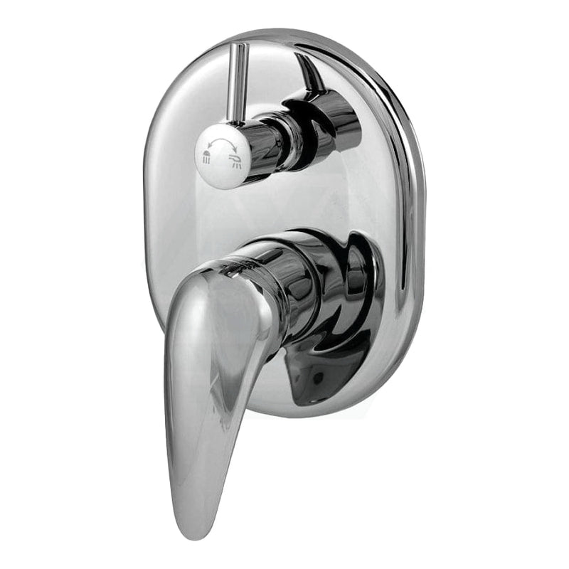 Ruby Solid Brass Chrome Bath/Shower Wall Mixer With Diverter Mixers With