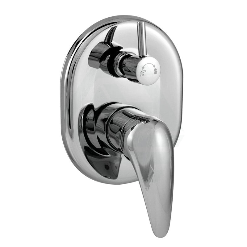 Ruby Solid Brass Chrome Bath/Shower Wall Mixer With Diverter Mixers With