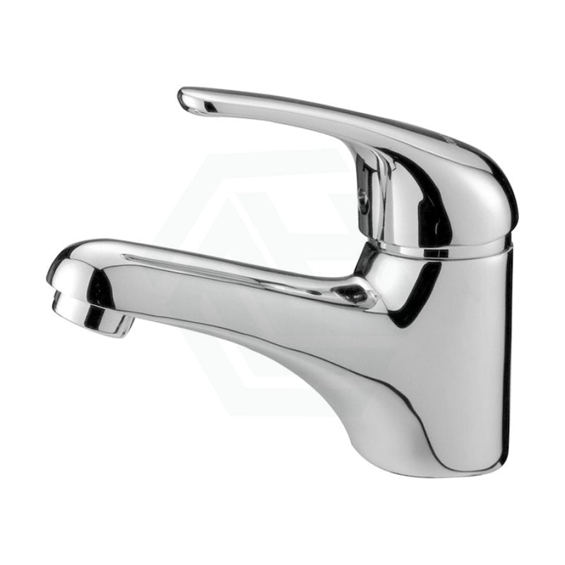 Ruby Brass Short Basin Mixer Tap Chrome