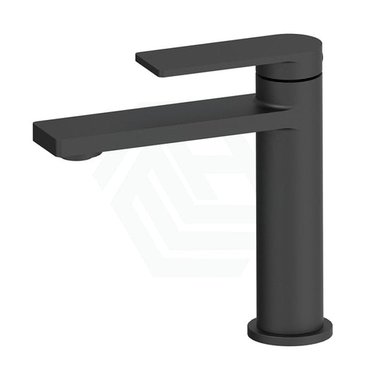 Ruki Solid Brass Matt Black Basin Mixer Tap For Vanity And Sink Short Mixers