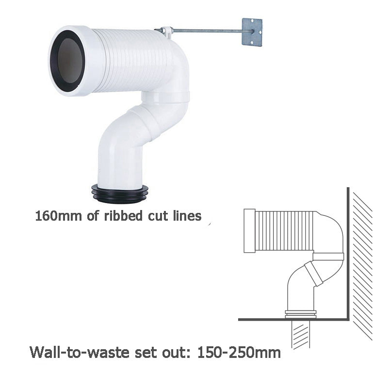 665X380X845Mm Rimless Back To Wall Ceramic Toilet Suite Matt Black R&T Flushing System 160Mm Cut