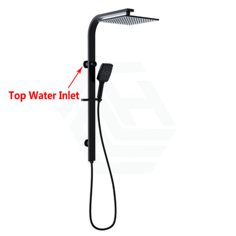 Combo Twin Shower Top Inlet Sando Matt Black