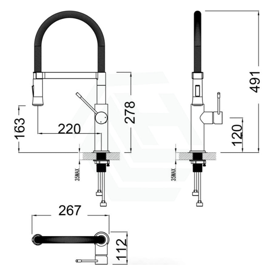 Scotia 360 Swivel Chrome Kitchen Sink Mixer Tap Hot & Cold Brass Pull Down Mixers