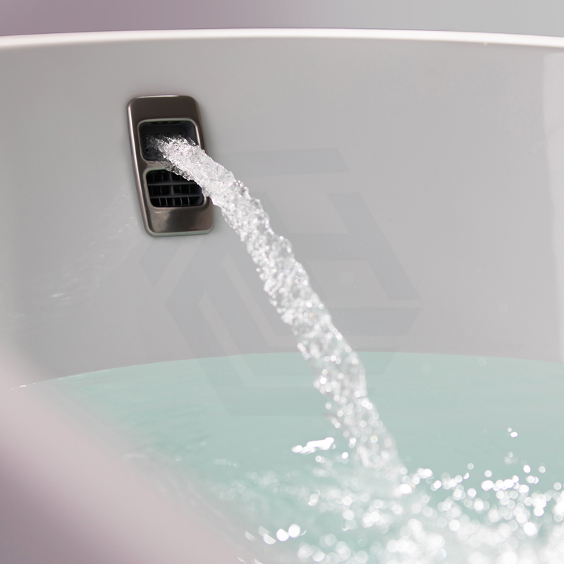 1500/1700Mm Arko 120 Oval Freestanding Bathtub Gloss White Acrylic With Overflow Smartfill System