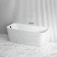 Seima 1500/1700Mm Plati 130 Back To Wall Bathtub White Acrylic With Smartfill System Gloss To