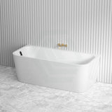 Seima 1500/1700Mm Plati 130 Back To Wall Bathtub White Acrylic With Smartfill System Gloss To