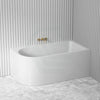 Seima 1500Mm Plati 110 Right Corner Bathtub Gloss White Acrylic With Smartfill System Bathtubs