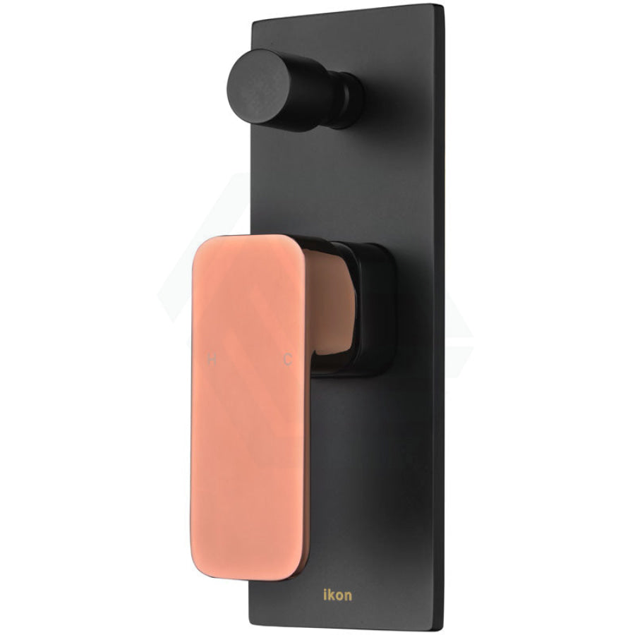 Seto Brass Shower Wall Mixer with Diverter Black Rose Gold