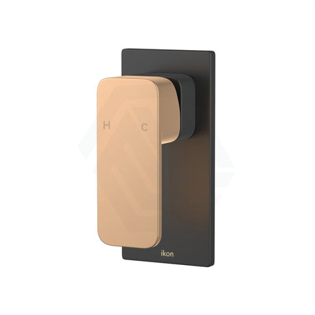 Seto Solid Brass Matt Black & Rose Gold Handle Shower/Bath Wall Mixer Multi-Colour Mixers