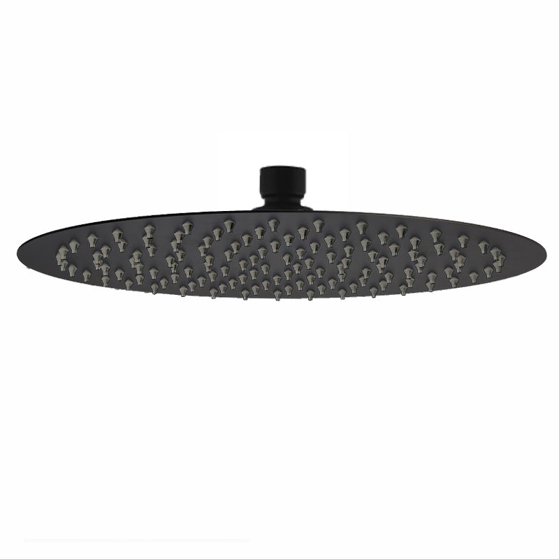 400Mm 16 Inch Stainless Steel Round Black Super-Slim Rainfall Shower Head