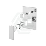 Square Chrome Shower Wall Mixer Diverter Dress Kit Only